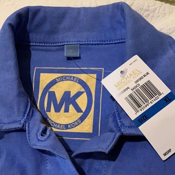 MK Oxford Blue stretch denim jacket. XL. NWT - Picture 5 of 11